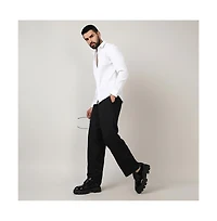 Campus Sutra Men's Chalk White Twisted Crease Shirt