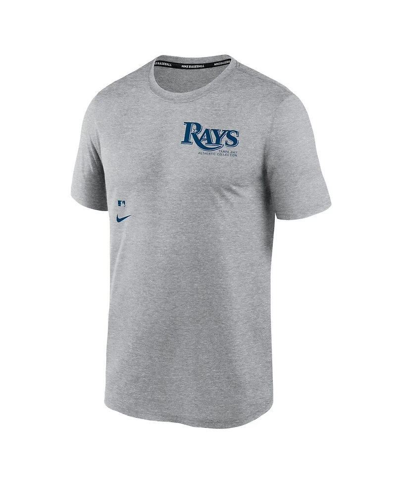 Nike Men's Heather Charcoal Tampa Bay Rays Authentic Collection Early Work Tri-Blend Performance T-Shirt