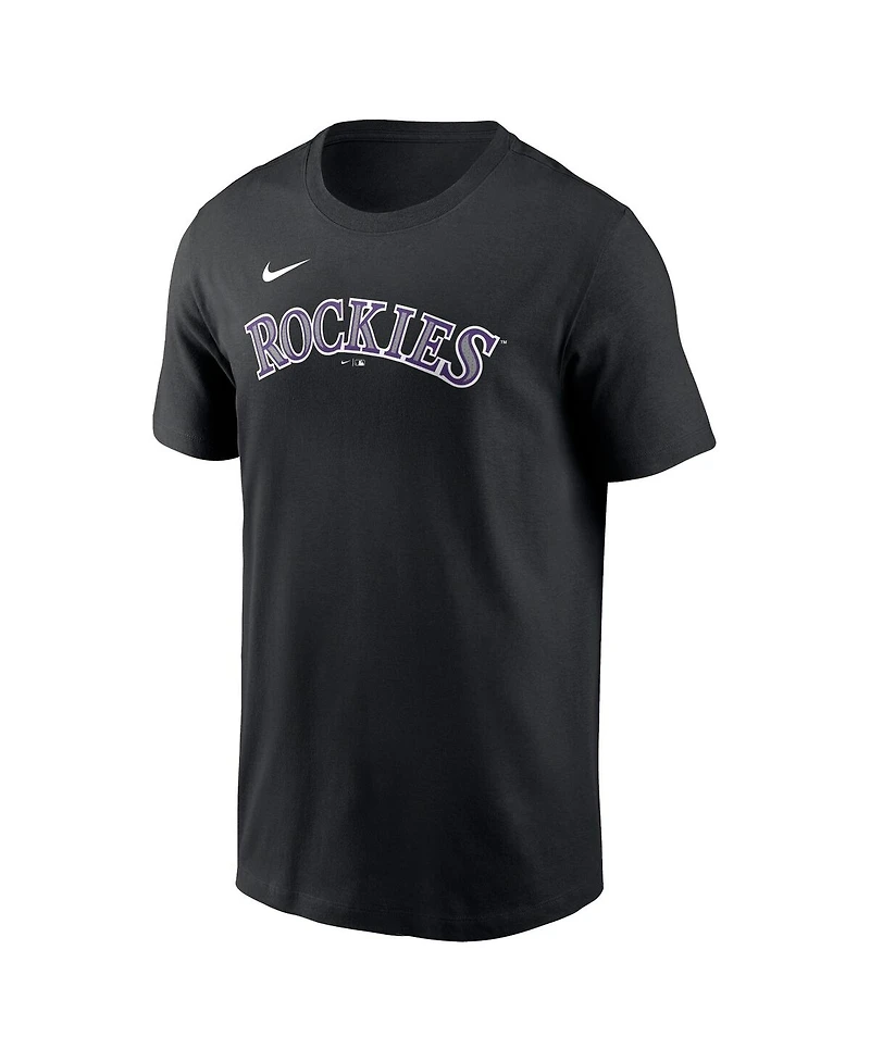 Nike Men's Kris Bryant Black Colorado Rockies Fuse Name Number T-Shirt