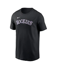 Nike Men's Kris Bryant Black Colorado Rockies Fuse Name Number T-Shirt