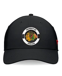 Fanatics Men's Black Chicago Blackhawks Authentic Pro Training Camp Flex Hat