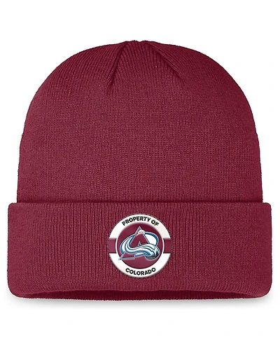 Fanatics Men's Burgundy Colorado Avalanche Authentic Pro Training Camp Cuffed Knit Hat
