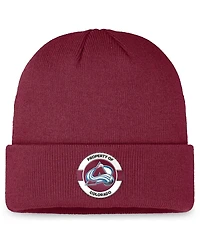 Fanatics Men's Burgundy Colorado Avalanche Authentic Pro Training Camp Cuffed Knit Hat