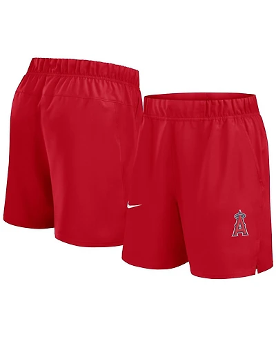 Nike Men's Red Los Angeles Angels Woven Victory Performance Shorts