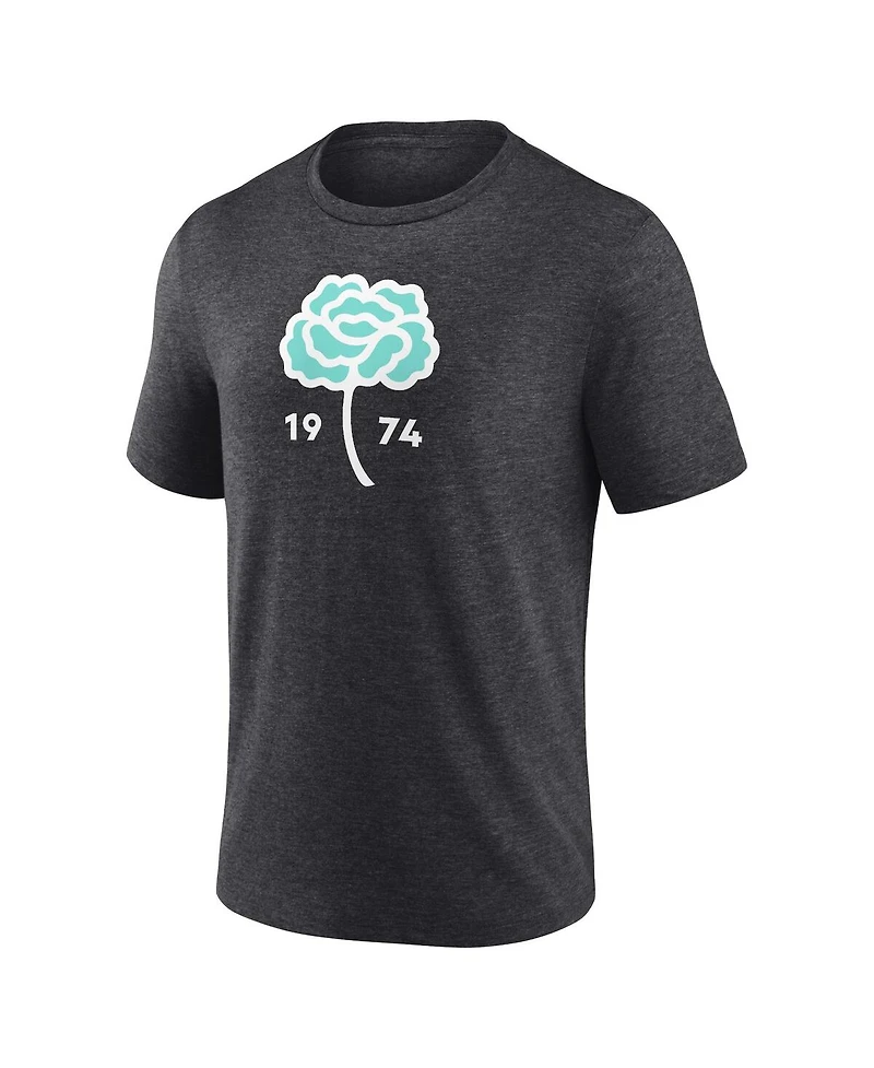 Fanatics Men's Heather Charcoal Seattle Sounders Fc Distressed Carnation Tri-Blend T-Shirt