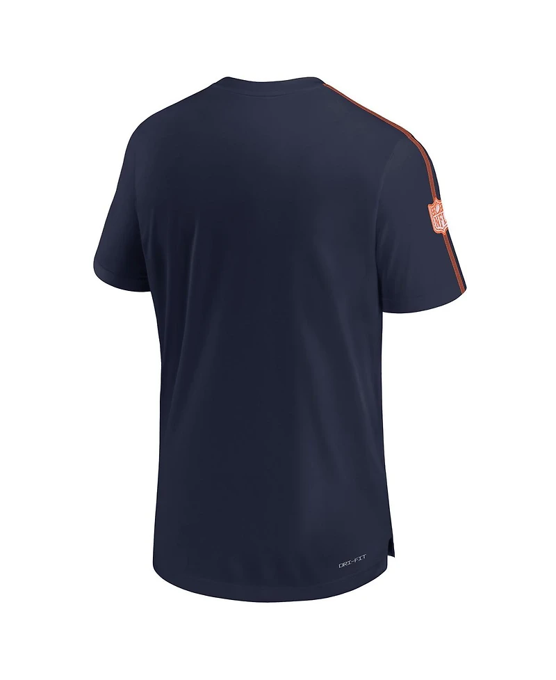 Nike Men's Navy Denver Broncos 2024 Sideline Coach Uv Performance T-Shirt