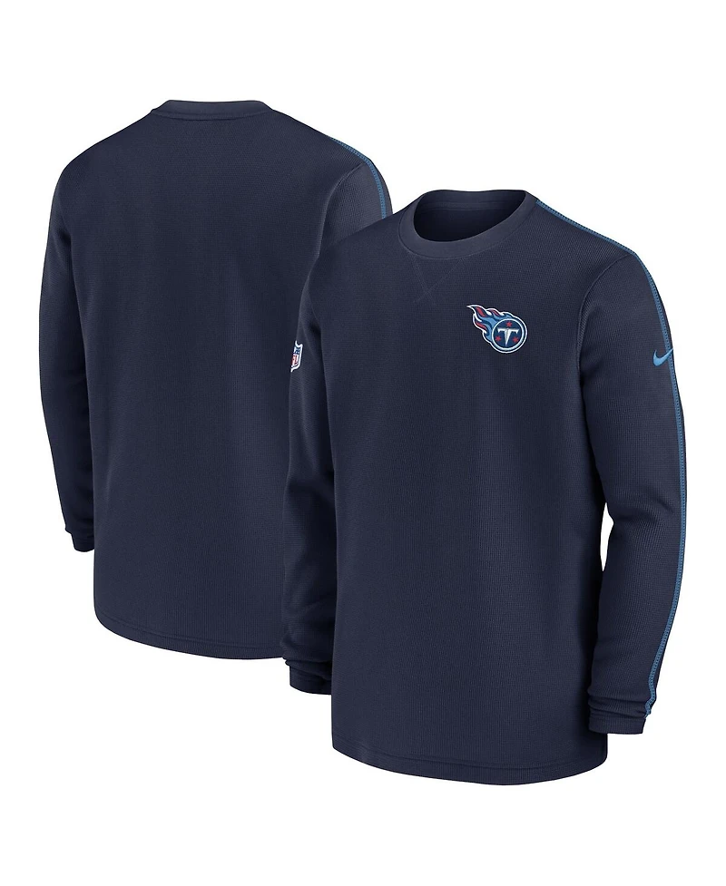 Nike Men's Navy Tennessee Titans 2024 Sideline Coaches Long Sleeve Top