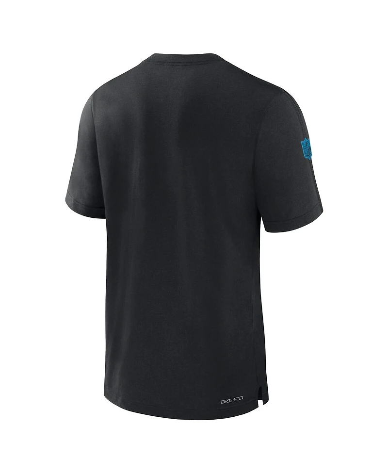 Nike Men's Black Carolina Panthers Sideline Player Performance T-Shirt