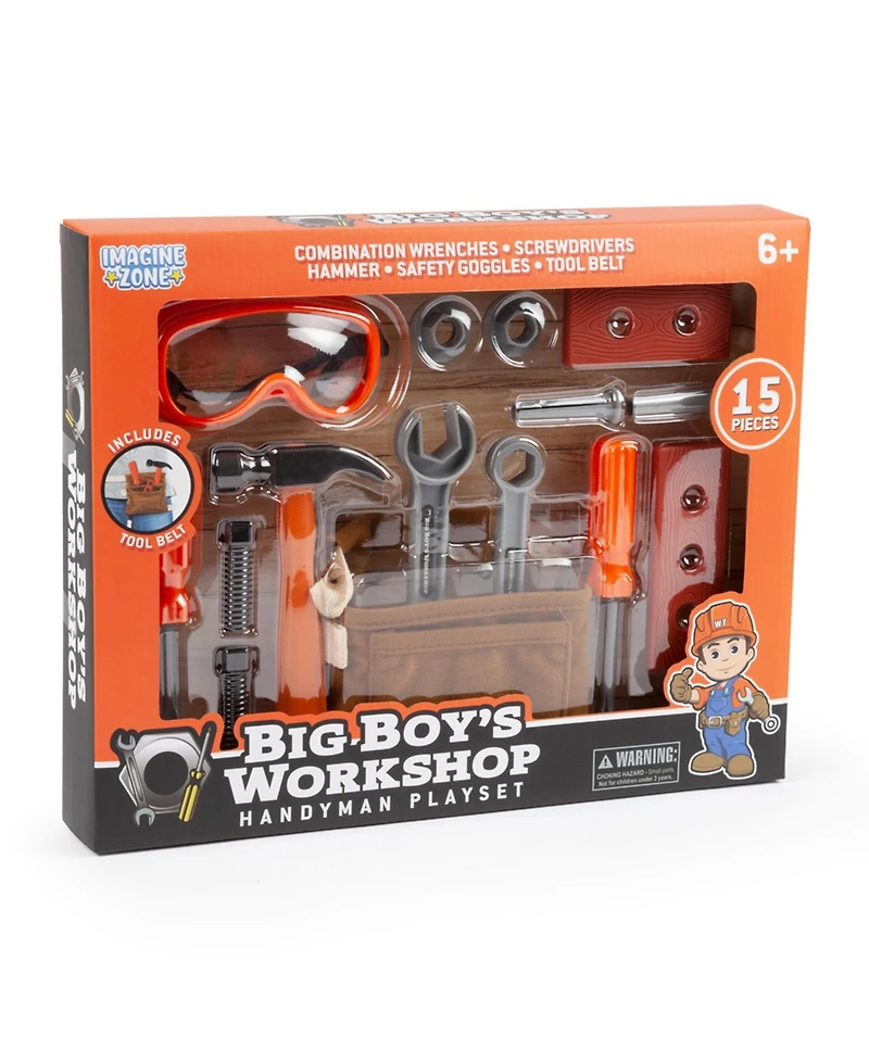 World Tech Toys Big Boy's Workshop 15 Piece Handyman Playset