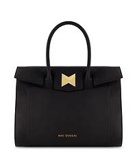 Gold Plated Hardware Large Leather Briefcase Bag