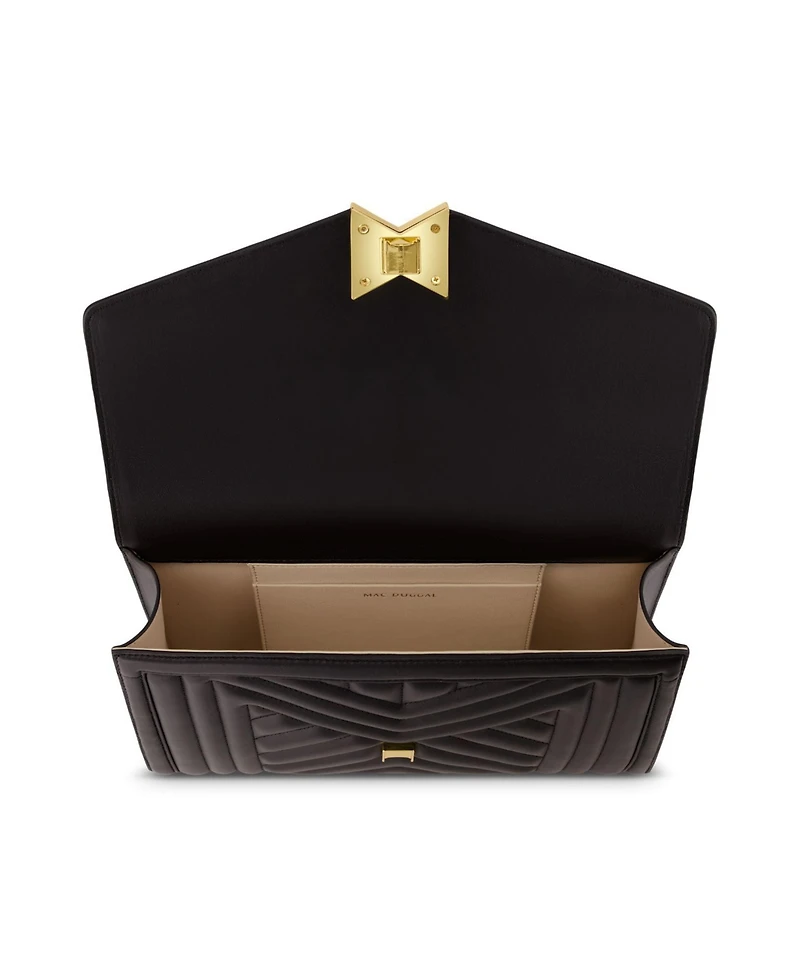 Gold Chain Quilted Napa Leather Handbag