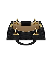 Angular Quilted Napa Leather Handbag