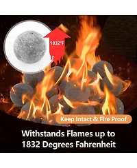 Skonyon 15 Pieces Ceramic Fiber Fire Balls for Outdoor Use