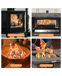 Skonyon 15 Pieces Ceramic Fiber Fire Balls for Outdoor Use