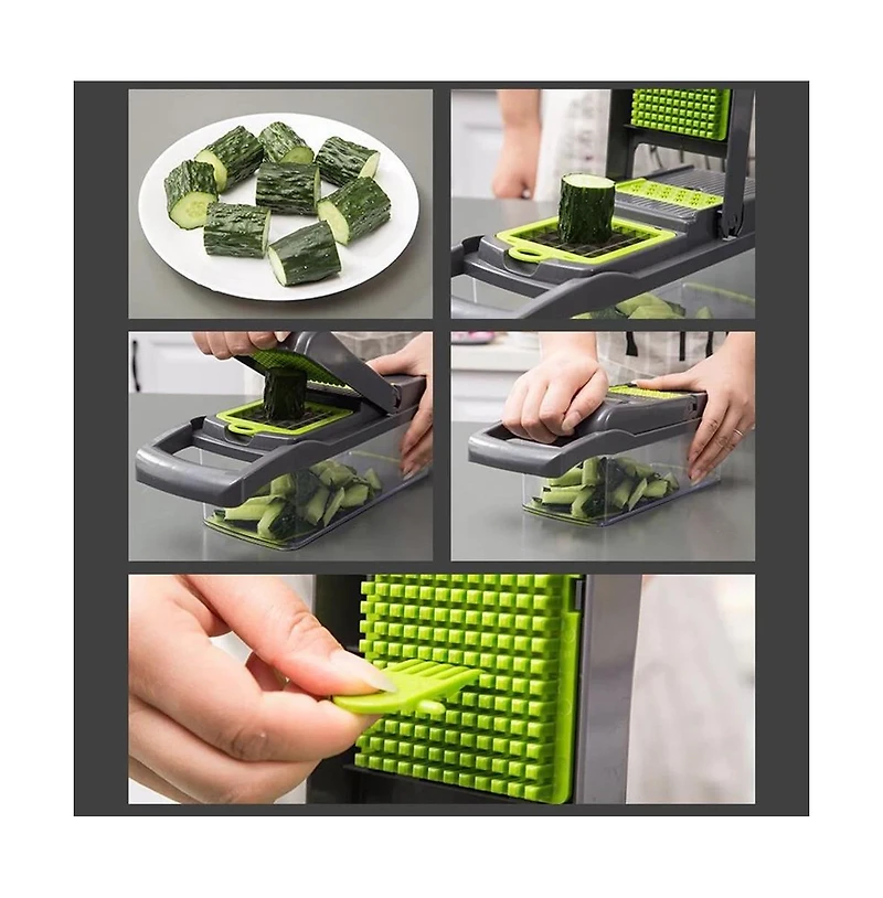 Cowin Vegetable Chopper Multifunctional 8 Blades Grater Slicer