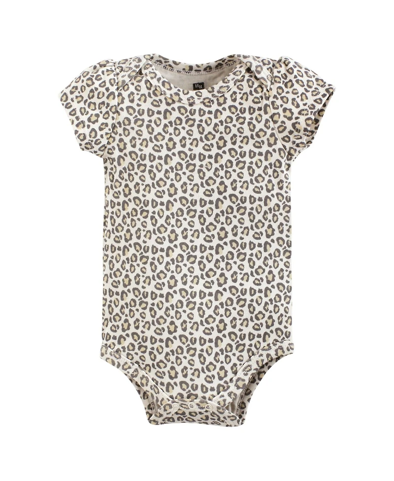 Hudson Baby Girls Cotton Bodysuits 3-Pack