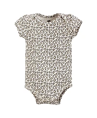 Hudson Baby Girls Cotton Bodysuits 3-Pack
