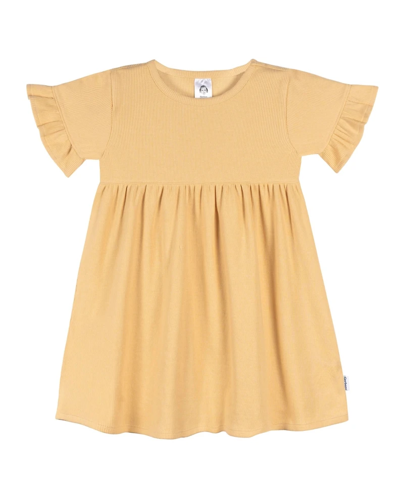 Toddler Girls Short Sleeve and Sleeveless Dress, 2 Pack