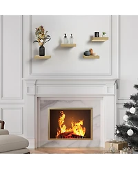 Sorbus 9 Inch 4 Pack Wall Mounted Floating Square Shelves - for Bedroom, Kitchen, Living Room, Bathroom (Maple)