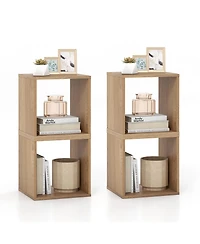 Sugift 2 Cubes Stackable Bookcase for Living Room and Study