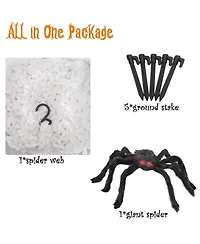 Cowin Giant Haloween Spider Set 78.7in with 16.4ft Web
