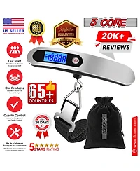 5 Core Digital Luggage Scale 110lbs Travel Weight Scale Hanging Baggage Weighing Machine - 2 Pcs