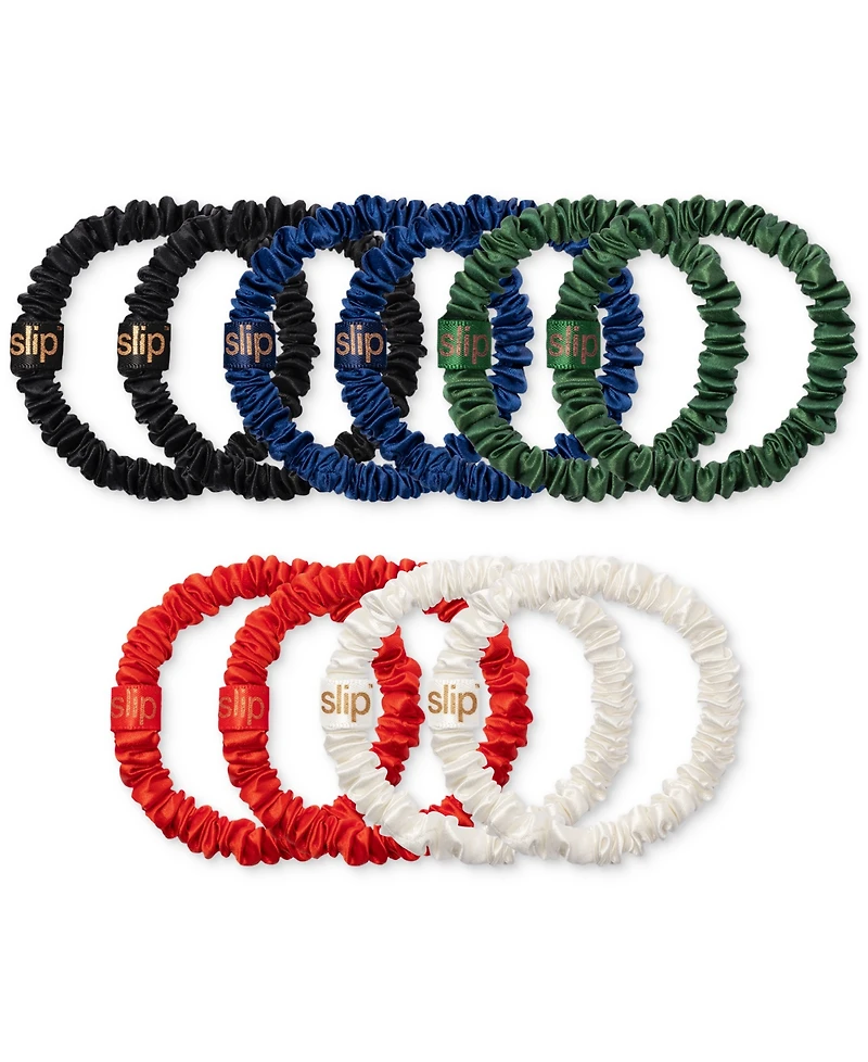 Slip -Pc. Pure Silk Skinny Scrunchie Cracker Set