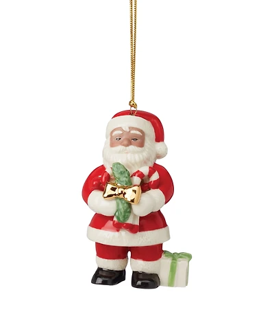 Lenox Santa Claus Holding Christmas Pickle Ornament
