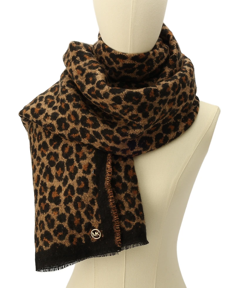 Michael Michael Kors Women's Boucle Leopard-Print Scarf