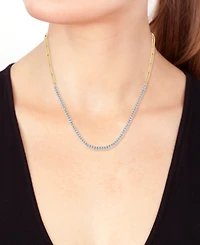 Effy Diamond Paperclip Link 18" Collar Necklace (2 ct. t.w.) in 14k Two-Tone Gold