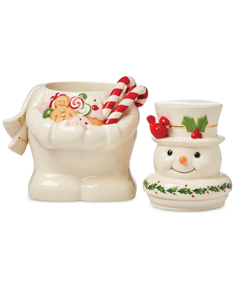 Lenox Happy Hollydays Snowman Cookie Jar