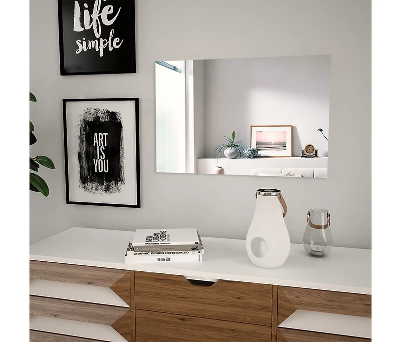 vidaXL Wall Mirror 23.6"x15.7" Rectangular Glass