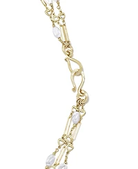 Michael Gabriel Designs Gold-Tone Genuine Pearl 20-1/2" Layered Necklace - THE LYNX