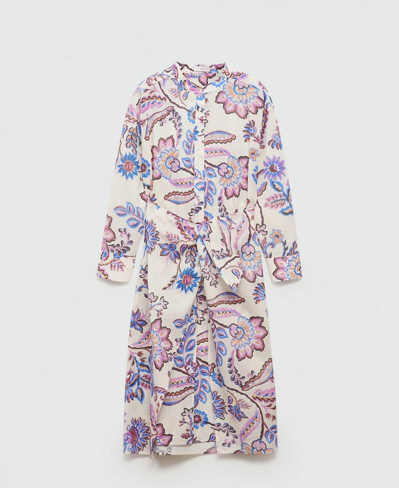 Mango Women's Printed Bow Dress