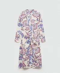 Mango Women's Printed Bow Dress