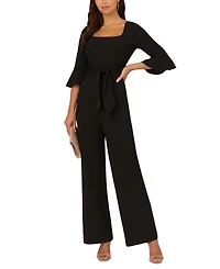Adrianna Papell Women's Tie-Front Bell-Sleeve Jumpsuit