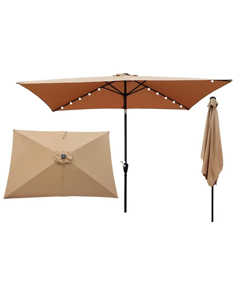 Streamdale 10' x 6.5' Solar Led Patio Umbrella