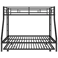 Streamdale Twin over Full Bunk Bed with Trundle and Ladders