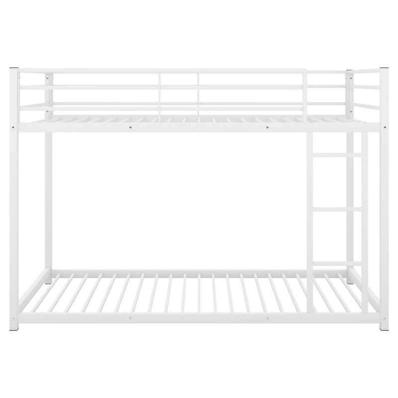 Streamdale Twin Over Metal Bunk Bed, Low Bed With Ladder
