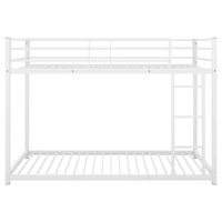 Streamdale Twin Over Metal Bunk Bed, Low Bed With Ladder