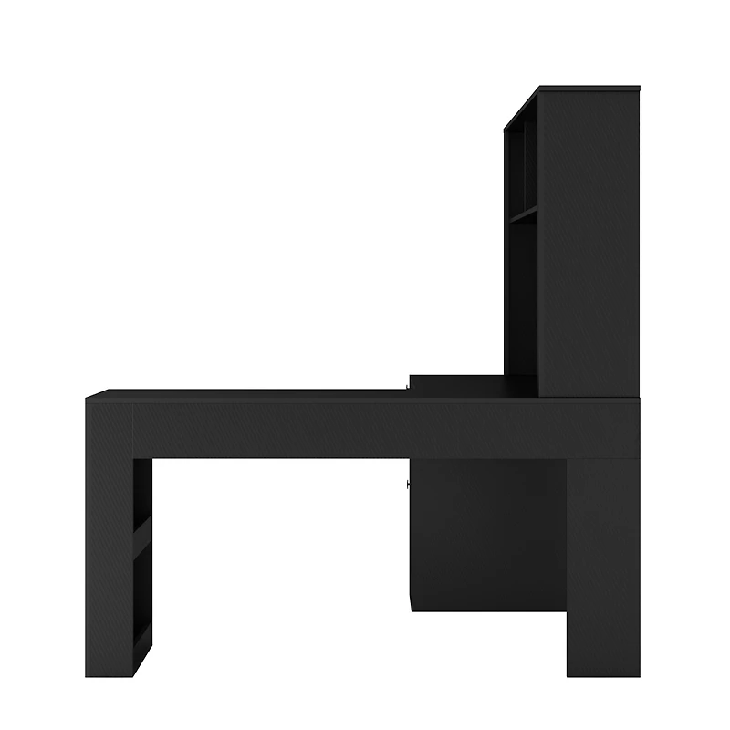 Streamdale Space-Saving L-Shaped Desk with 2 Usb Ports & 3 Outlets