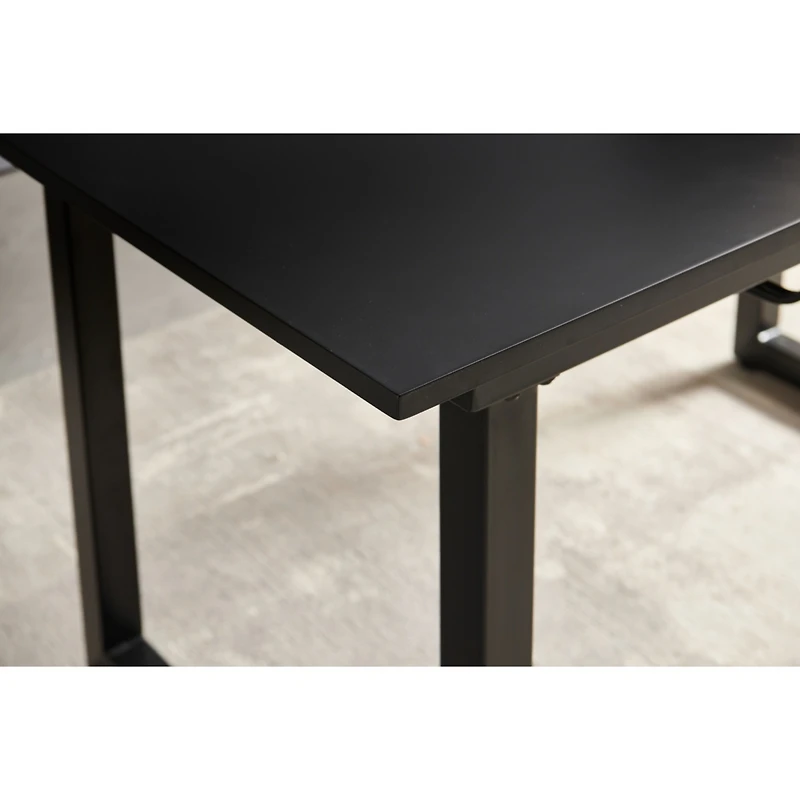 Streamdale Furniture Black Extendable Dining Table, Space-Saving Kitchen Table (70.86" x 31.5" x 29.5")