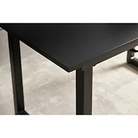 Streamdale Furniture Black Extendable Dining Table, Space-Saving Kitchen Table (70.86" x 31.5" x 29.5")