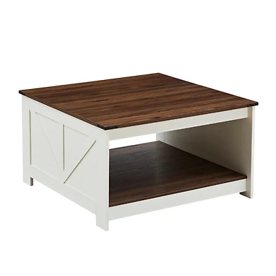 Streamdale Furniture Two-Tier Farmhouse Coffee Table with Storage