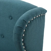 Streamdale Classic Wingback Chair with Stylish Buttons and Studded Accents