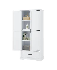 Tall Bathroom Cabinet with Adjustable Shelf and Drawer