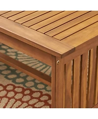 Streamdale Acacia Wood Coffee Table with Brown Patina Finish