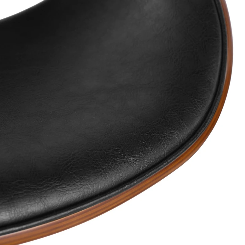 Streamdale Furniture Mid-Century Modern Swivel Bar Stools in Midnight Black