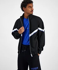Hugo Boss Men's Napones Zip Front Chevron Stripe Track Jacket