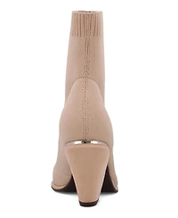 Mia Women's Draxton Block-Heel Knit Dress Booties